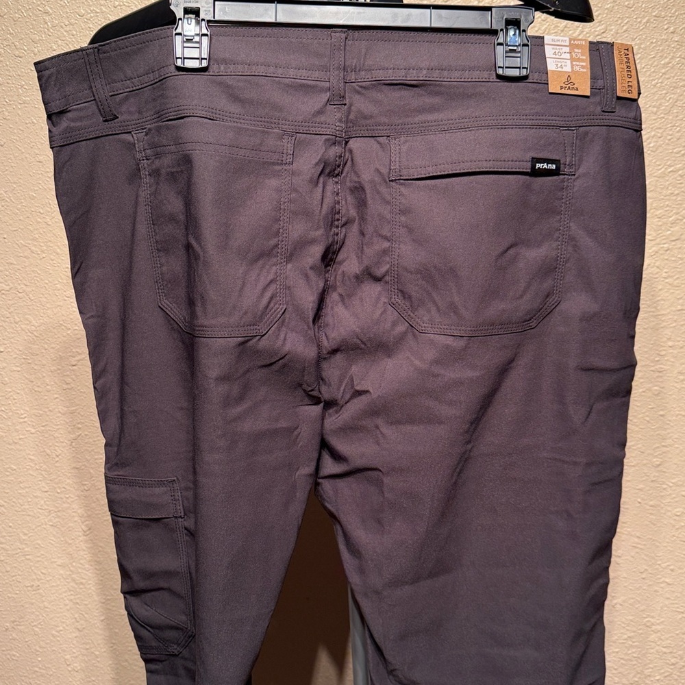 Men’s gray cargo hiking pants slim fit extra stretch size 40/34 $95.00 - Picture 7 of 10